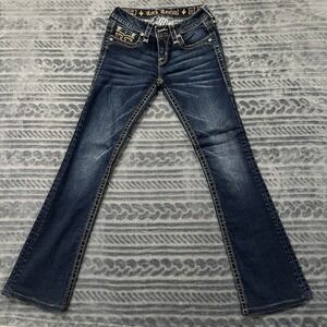 Rock Revival Anabela Boot Cut Jeans Low Rise Dark Wash Women's Size 27